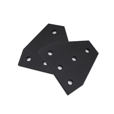 10 Pack T Shape Five Hole Corner Joint Plates for 20x20 Aluminum Extrusion 2020 Series displayed on white background.
