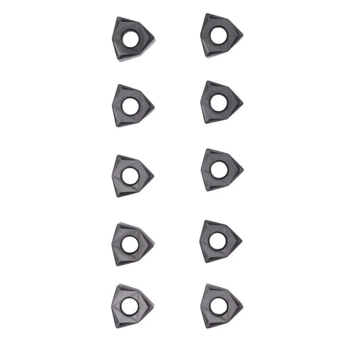 10Pcs Black Coated Carbide Turning Inserts For CNC Lathe And Milling Tools Indexable Cutting Inserts For Steel Wood And Metal Machining