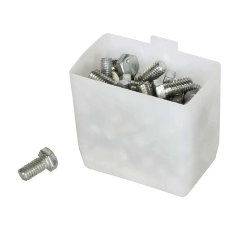 Durable Plastic Bin Cup Storage For Sorting Small Parts In Shelf Bins Two Inch By Three And One Quarter Inch By Three Inch White Case Of 48 Great For Nuts Bolts Screws Washers Office Crafts And LEGO Sorting