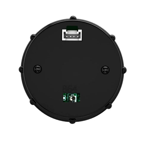 Back view of 52mm Car Gauge Kit With Digital Display Pointer And 7 Color Backlight showing connection ports, 12V Universal Gauge Kit