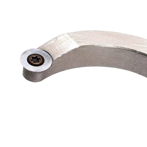 Close-up of Wood Turning Tools Mini Radius Swan Neck Hollower Carbide Tipped Lathe Chisel Bar With CI3 12mm Round Carbide Insert Cutter