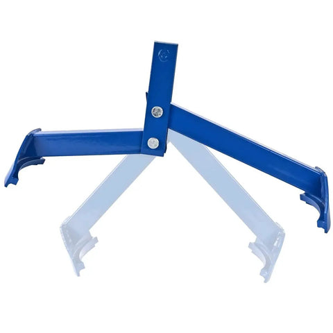 Vertical Drum Lifter Clamp For 55 Gallon Steel Drums 1100 Lb Capacity, blue steel construction, designed for forklift use
