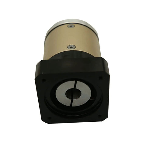 Front view of Compact Planetary Gearbox with Circular Flange Mounting for Motors, showing space-saving precision reducer design.