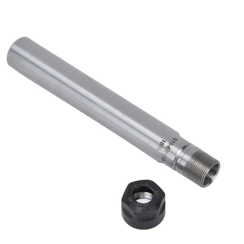 Straight Shank ER11 Collet CNC Lathe Milling Tool Holder Beefy high strength precision accessory shown with nut, durable for machining.