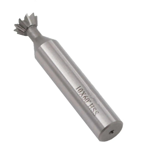 Dovetail Cutter End Mill 60 Degree For Precise Dovetails With 10mm Cutting Diameter And 10mm Shank High Speed Steel HSS