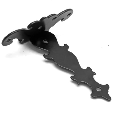 Black decorative T strap hinge for barn doors, furniture and cabinets, 4 Pcs T Strap Hinges Black Decorative Door Hinges For Barn Doors