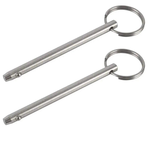 4 Pack Quick Release Pin For Bimini Tops And Marine Hardware, Quarter Inch Diameter, 3.75 Inch Overall Length, 3 Inch Usable Length