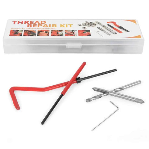 Pro Grade M4 Thread Repair Kit With 25 Helicoil Inserts In Transparent Plastic Box For Processing Machinery Restores Damaged Threads Fast And Easy, Durable, Premium Quality, Ideal For Tooling And Maintenance Jobs