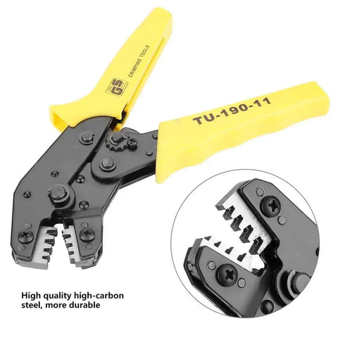 Ergonomic Chrome Vanadium Steel Crimp Plier With PVC Handle For Cable Crimping And AWG 28 18 Terminals Pro Grade Heavy Duty Wire Crimp Tool