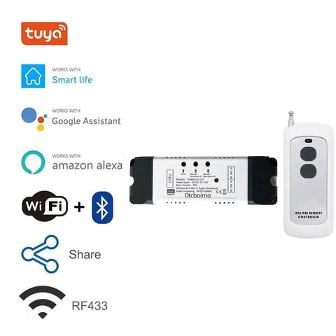 Smart WiFi Linear Actuator Controller With Forward And Reverse Relay For DIY Home Automation Tuya App and RF433MHz