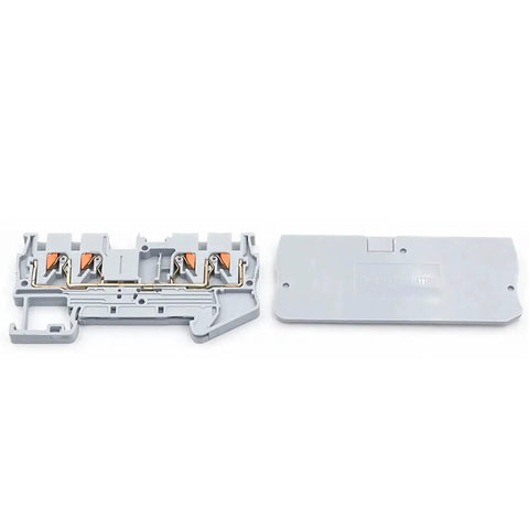 End Clamps For Rail Systems No Fuss Anti Lock Spring Terminal Blocks For Electrical Panels 100 Pieces 2.5mm Square Wire