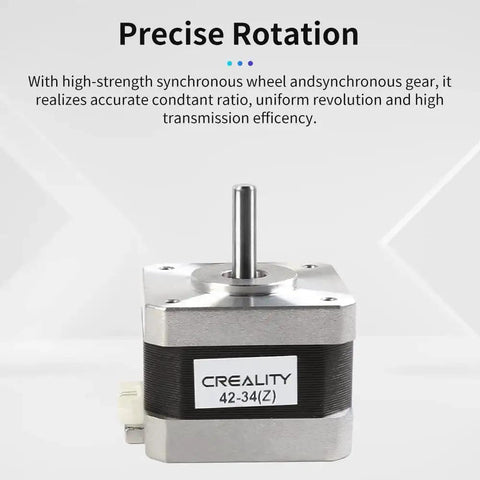 Z Axis Stepper Motor 42-34Z 2 Phase 0.8A 1.8 Degree 0.4 N.M for Ender 3 Ender 5 CR-10 Series, front view with label visible