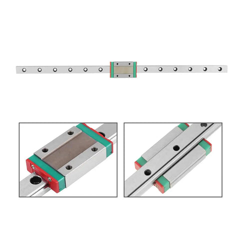 MGN12H 350mm Linear Guide Rail With Block for CNC Machines and 3D Printers, 12mm Width Bearing Steel, precision view