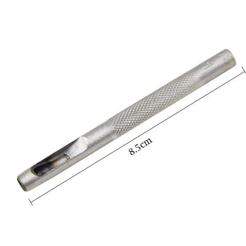 Leather Craft Hollow Hole Punch Set Pro Grade 7 Piece Round Punch Tool 8.5cm Knurled Grip Forged Steel Punch for Leatherworking
