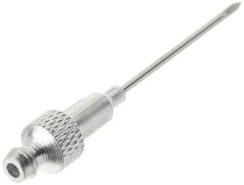 Pro Grade 18 Gauge Stainless Steel Grease Injector Needle 1-1/2 Inch Long With Cap For Hand Operated Grease Guns Ideal For Lubricating Very Tight Places Like Sealed Bearings And Universal Joints Lumax