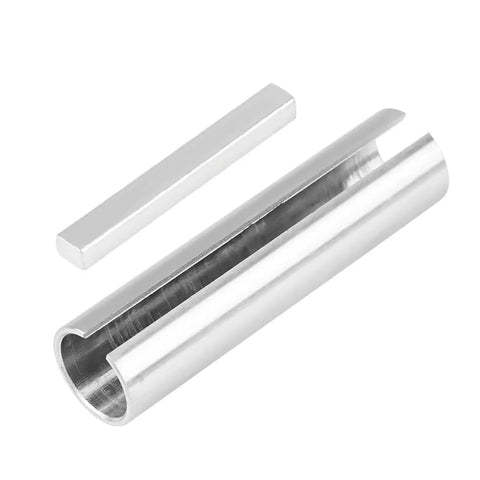 Side view of heavy-duty steel shaft adapter showing a hollow cylindrical sleeve and square bar, 5/8–3/4 in size