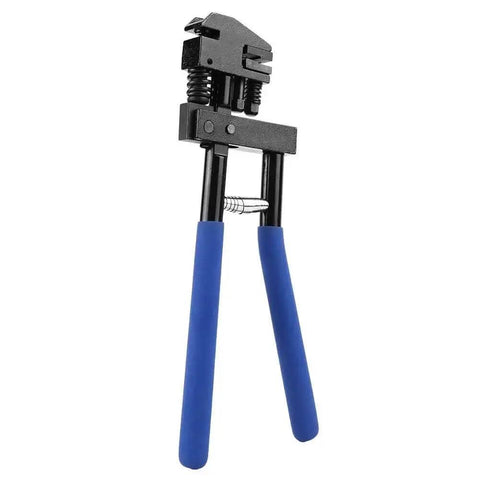 5Mm Hole Punch And Panel Flanging Plier For Sheet Metal, handheld welding tool with blue handles, close-up view