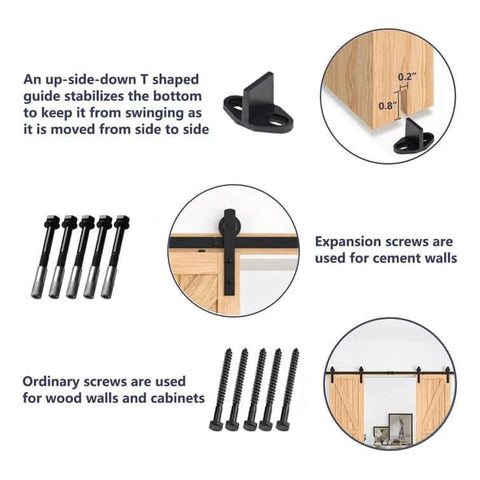 13 Foot Sliding Barn Door Hardware Kit For Double Doors Heavy Duty Track System With Quiet Rollers Easy Install Carbon Steel