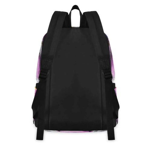Back view of Dope Cow Print Sunglasses Portrait Backpack With Insulated Cooler Lunch Box And Scratch Resistant Nylon Multi Pocket Design