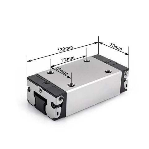 SLS Extended Ball Slider Block - Single Guide Slider Bearing Sealed linear slide unit R162332320 shown with dimensions 139mm x 70mm