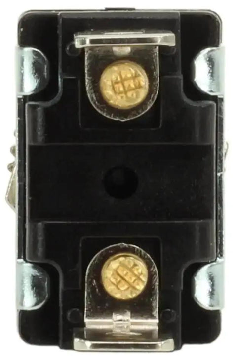 Back view of Red Momentary Push Button Switch For AC DC Power showing crimp terminals