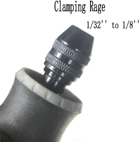 Close-up of Ten Piece Rotary Collet Nuts Set for Rotary Tools With 3 Jaw Quick Change Keyless Clamping Chuck Fits 1mm to 3.2mm Shanks