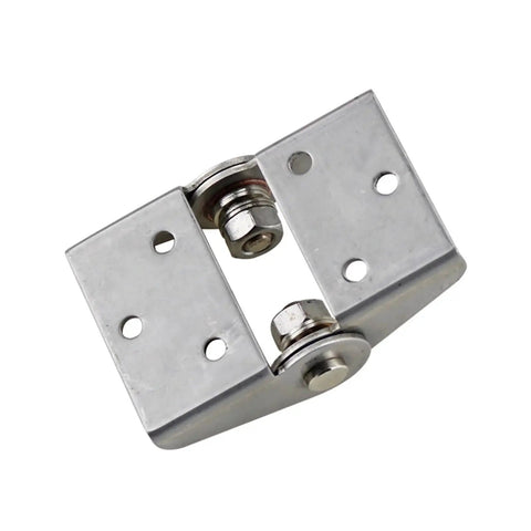 Adjustable damping hinge, stainless steel 304, high-torque industrial hinge with two mounting plates