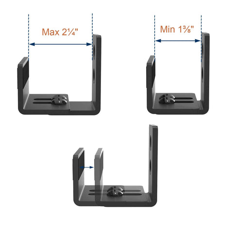 Sliding Barn Door Floor Guide Set, U Shape, Flexible Adjustable Gap, Flush Bottom Design, Wall Mount System For Doors And Cabinets, Black, 2 Pack, Heavy Duty Steel With Anti Corrosion Powder Coat, DIY Friendly Install Kit.