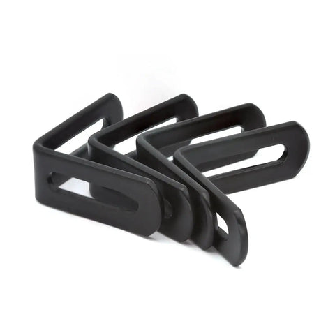 Heavy Duty Aluminum Extrusion Corner Brackets Kit with ultra strong L shape brackets, 90 degree angles, front view of brackets