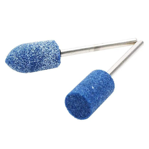 Aluminum Zirconia Abrasive Mounted Grinding Bits Set For Rotary Tools One Eighth Inch Shank with 44 mm length and variable head diameters.
