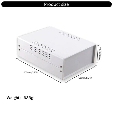 Tough As Nails Industrial Enclosure Box For Wire Junction And Distribution Control With ABS Panel, dimensions shown