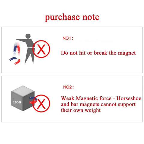 Image showing warnings for Beefy Red Alnico Horseshoe Magnet Workhorse With 40 Lb Pull Capacity And 12 Oz Tool Magnet