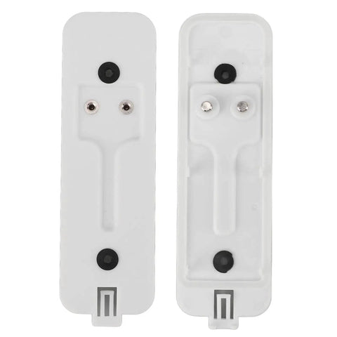 Two Pack White Doorbell Backplates For Video Doorbell Mounting Plate Replacement And Battery Cover, front and back view