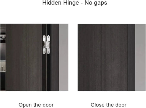Thickened Internal Door Hinges For Cabinets And Doors By NOVOCE 180 Degree Concealed Folding Butt Hinges Open and Closed View