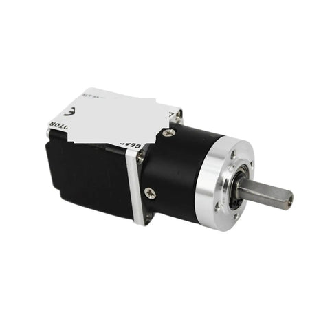 Compact NEMA 11 Planetary Gearbox Speed Reducer for Stepper Motors with heavy duty gear mesh, 30mm length, front view
