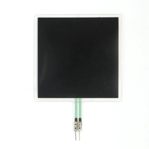 Bolsen Tech FSR502 pressure sensor, square black film with green flex lead and two pins, Arduino DIY kit