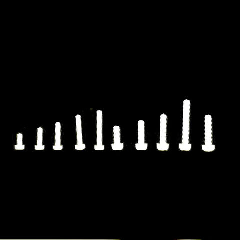 All In One Nylon PA66 White Metric Phillips Pan Head Screws Set 500Pcs M2 To M2.6 With Plastic Storage Box For Electronics Repair DIY Assorted Hardware Kit, showing various screw sizes.