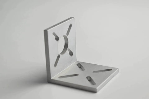 Heavy Duty L Shaped DC Motor Mounting Bracket Made From Thick Aluminum Alloy, Universal Motor Bracket, side view