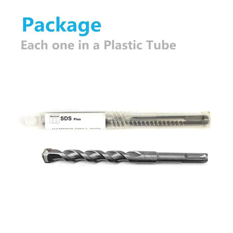 25 Pack 3/16 Inch By 6 Inch SDS Plus Masonry Drill Bit Set With Carbide Tipped Bits For Hammer Drills in packaging