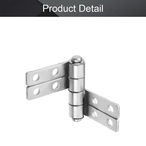Friction Hinge 48.8mm Left Torque Type Nickel Plated Iron Positioning Hinge Silver Tone With 8 Mounting Holes For Cabinets Doors 1 Pack