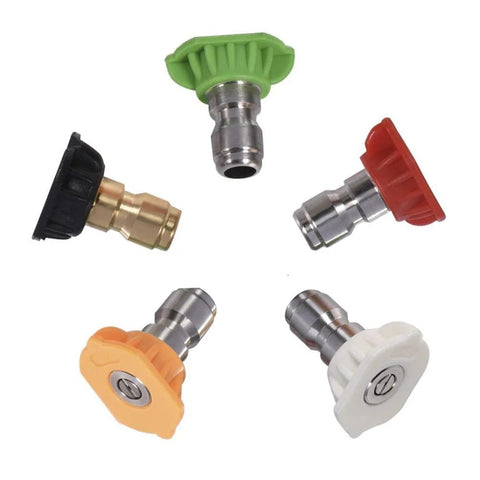 Twinkle Star pressure washer nozzle tips set, 5 color-coded 1/4 in nozzles for varying spray angles