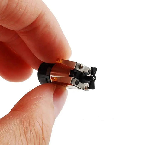 Micro Planetary Gearbox DC Motor for DIY Robots High Torque at 3V to 5V, 9.9 mm Gearbox Diameter, shown in hand, NW 9161C