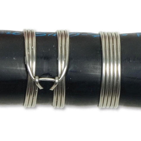Clamptite CLT03 stainless steel/aluminum tool with wingnut clamp on black rod