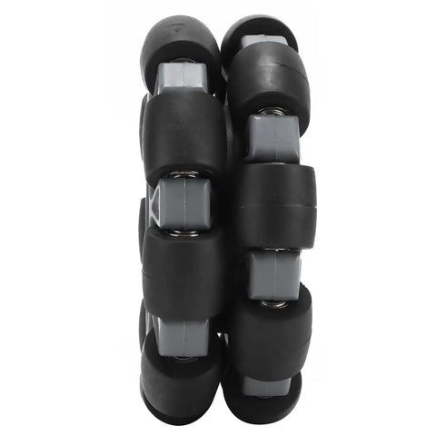 Side view of 100mm Nylon Rubber Omni Wheels Built For Robot Race Vehicles With Durable Double Row Design And 360 Degree Omnidirectional Movement