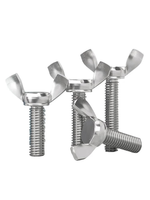 Built Tough 304 Stainless Steel Wing Bolts And Thumb Screws Butterfly Style For Electronic Equipment Featuring One Quarter Inch Twenty Thread