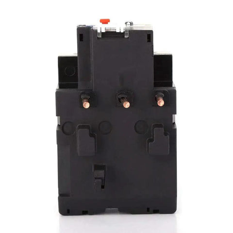 Front view of Automatic Thermal Overload Relay 37-50A, 50-60Hz, 690V, 2NO 1NC Contacts for Industrial Motors, black casing
