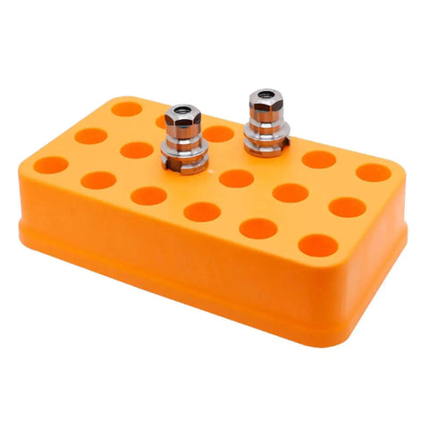 BT30 Yellow Tool Holder Organizer for Drilling Bits and Milling Tools with Built-In Storage in Durable PP Construction
