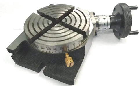 4 Inch 100 Millimeter Rotary Table For Milling And Indexing With Horizontal And Vertical Capability, Precision Worm Gear 1 To 36