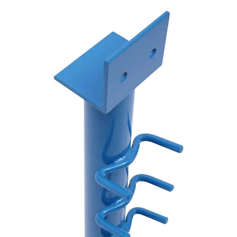 Top view of Heavy Duty Bead Roller Kit stand for sheet metal beading and flanging, showcasing sturdy blue steel construction and die holder.