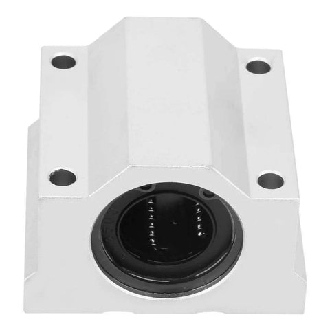 Aluminum Alloy Linear Motion Pillow Block Bearing With Closed Housing SCS25UU, 25mm bore, front view